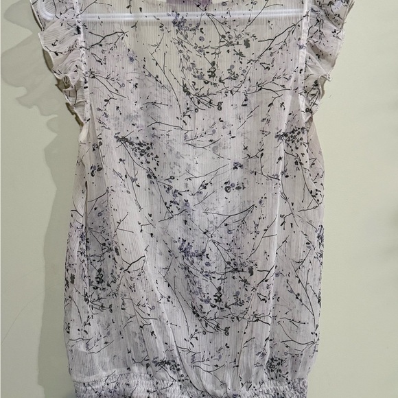 Floral Ruffle Top - Cream and Black - Picture 8 of 9